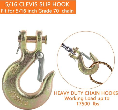 JMIATRY 4 Packs 3/8 Clevis Slip Hook,3/8 Inch Chain Hooks 70 Forged Steel Heavy Duty Forged Steel Safety Chain Hook, 26500 Lbs Capacity in Saudi Arabia