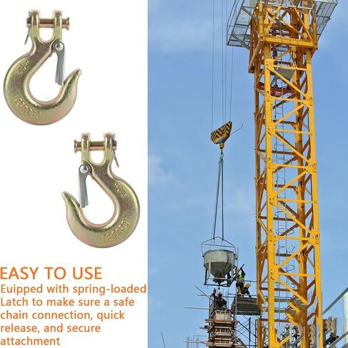 JMIATRY 4 Packs 3/8 Clevis Slip Hook,3/8 Inch Chain Hooks 70 Forged Steel Heavy Duty Forged Steel Safety Chain Hook, 26500 Lbs Capacity in Saudi Arabia