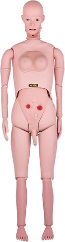 VEVOR Nursing Manikin، محاكاة عالية 65 بوصة/165 سم بالحجم الطبيعي، أنواع مختلفة للتمريض، عارضة أزياء للتدريب على التمريض من مادة PVC للذكور/الإناث مع مجموعة تدريب IV، لممارسة التدريب على مهارات التمريض الاحترافية in Saudi Arabia