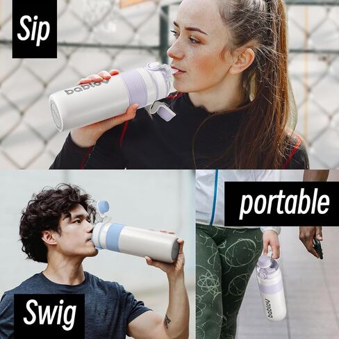 Insulated Stainless Steel Water Bottle with Straw for Sports and Travel Purple,32Oz in Saudi Arabia