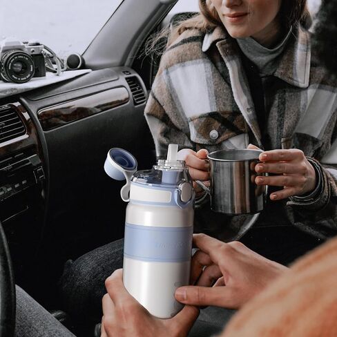 Insulated Stainless Steel Water Bottle with Straw for Sports and Travel Purple,32Oz in Saudi Arabia