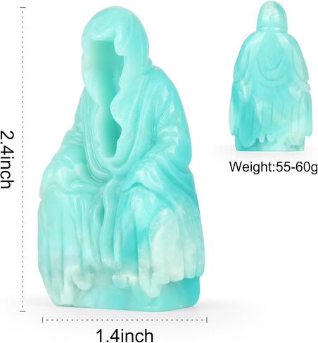 Artiststone 1.7 "روز كوارتز كريستال هالوين شبح ديكور تمثال تمثال، اليد منحوتة الأحجار الكريمة الريكي شفاء حجر النحت زخرفة لحفلة الكرنفال، منزل مسكون، ديكور رف in Saudi Arabia
