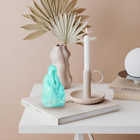 Artiststone 1.7 "روز كوارتز كريستال هالوين شبح ديكور تمثال تمثال، اليد منحوتة الأحجار الكريمة الريكي شفاء حجر النحت زخرفة لحفلة الكرنفال، منزل مسكون، ديكور رف in Saudi Arabia