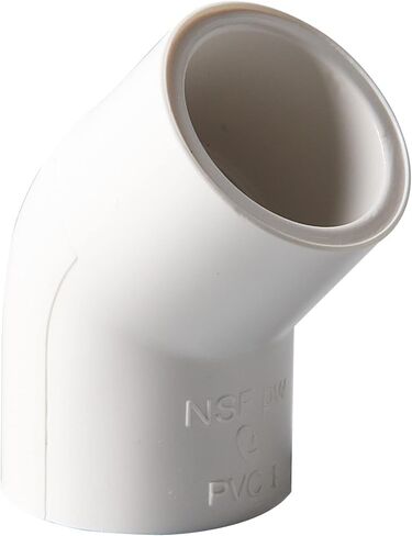Rainbow Dream 1 Inch 45 Degree PVC Pipe Elbow - 10 Packs, White in Kuwait