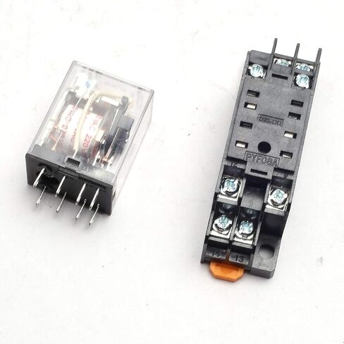 220VAC MY2NJ Miniature Relay DPDT 8 Pins 10A HH52P JQX-13F with PYF08A Socket in Saudi Arabia