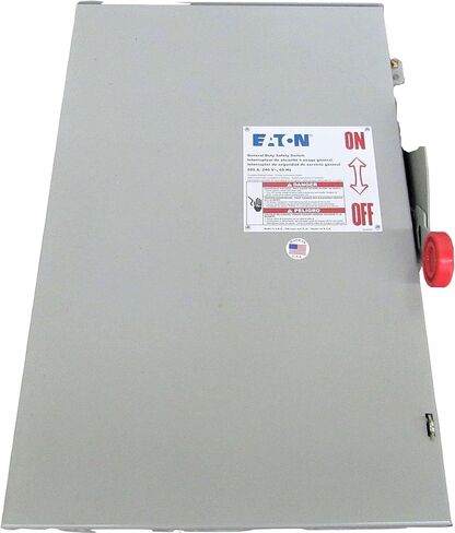 Eaton DG224NRK 3 Wire 2 Pole Fusible K Series General-Duty Safety Switch 240 Volt AC 200 Amp NEMA 3R in Saudi Arabia