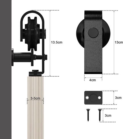 2.5FT Bi-Folding Sliding Barn Door Hardware Kit for 2 Closet Door, Heavy Duty, Smoothly and Silently, Easy to Install, Fit 28'' Width Opening(Excluding door panels) in Saudi Arabia