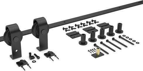 2.5FT Bi-Folding Sliding Barn Door Hardware Kit for 2 Closet Door, Heavy Duty, Smoothly and Silently, Easy to Install, Fit 28'' Width Opening(Excluding door panels) in Saudi Arabia