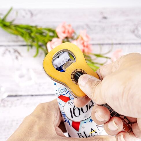2 Piece/Set Guitar Bottle Opener Beer Guitar Shaped Bottle Opener Guitar Gift for Drinkers Music Guitar Lover(Acoustic) in Saudi Arabia