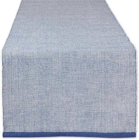 DII Eco-Friendly Fine Ribbed Collection Table Runner, 13x72, French Blue in Kuwait