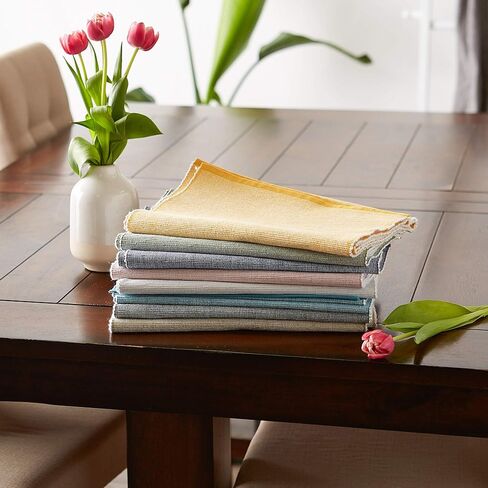 DII Eco-Friendly Fine Ribbed Collection Table Runner, 13x72, French Blue in Kuwait