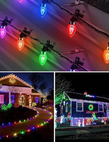 DORESshop C7 Mini Candelabra LED Bulb, LED Filament Night Bulb, Christmas Light Bulbs, 2W (20W Equivalent), E12 Candelabra Base, No Dimmable, Perfect for Holiday, Christmas, Home Decorative, 4Pack in Saudi Arabia