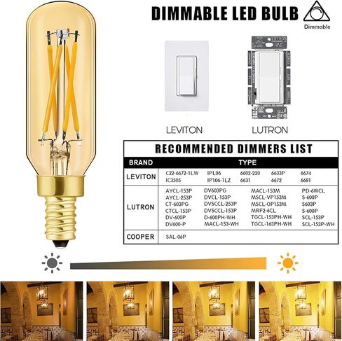 E12 LED Bulb Dimmable 2W Equal 25 watt Light Bulb Amber Warm White 2700K T6 T25 E12 Candelabra Bulb 25 watt for Chandeliers,Ceiling Fan,Pendant,Wall sconces AC120V 200LM e12 Light Bulb 6Pack in Saudi Arabia
