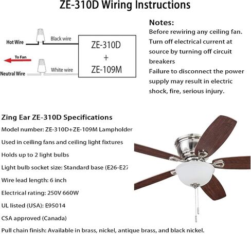 مروحة السقف 2 مقبس الإضاءة التبديل زينغ الأذن ZE-310D ZE-109M المقبس سحب سلسلة التبديل مروحة السقف ضوء المصباح ، حامل مصباح E95014 in Kuwait