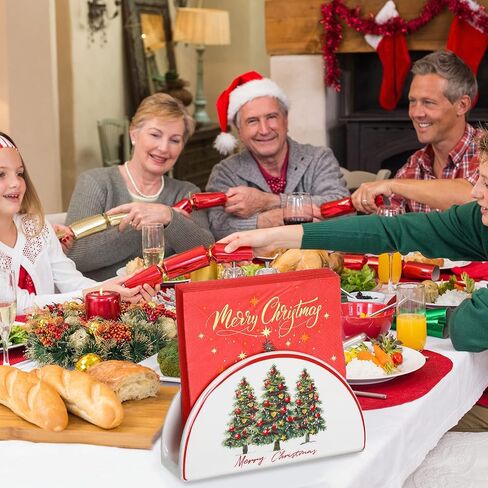 Tiamon Christmas Napkin Holder Christmas Party Tissue Holder Snowman Poinsettia Christmas Tree Table Napkin Holder Xmas Ceramic Tissue Dispenser for Xmas Party Table Dining Kitchen(Poinsettia) in Saudi Arabia
