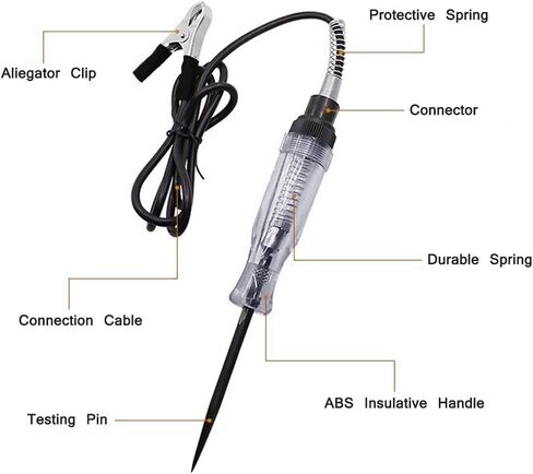 عبوتان من اختبار استمرارية الجهد والتيار 6 فولت - 24 فولت مع مجموعة اختبار الرصاص ومشابك التمساح، جهاز اختبار الدائرة قطعتين من SourceTon و10 قطع و5 مشابك تمساح ملونة مع كابل اختبار الأسلاك in Kuwait