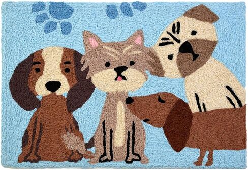 Jellybean Modern Indoor / Outdoor Mat Home Comfort Rugs 20" X 30" Rectangle Pawsome Pals in Kuwait