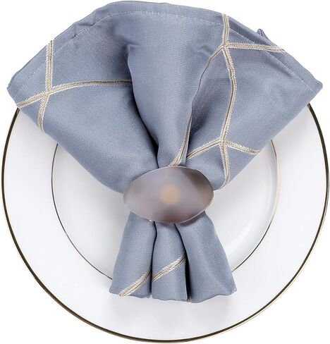 6 Pack Natural Agate Napkin Rings, Yoption Napkin Holders for Decoration Home, Kitchen, Wedding, Parties, Picnics, Buffet Table in Saudi Arabia