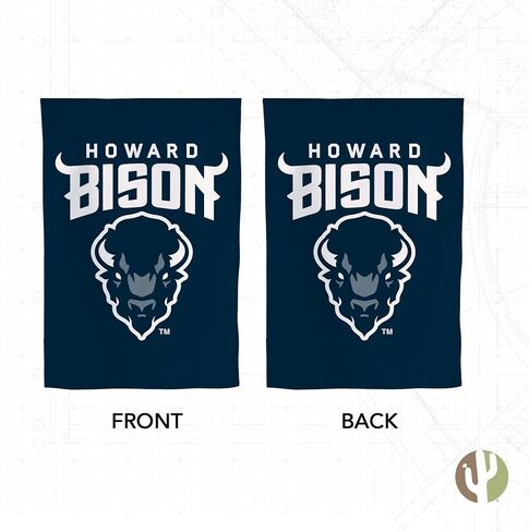 Desert Cactus Howard University Garden Flag Bison HU Banner 100% Polyester (Design B) in Saudi Arabia