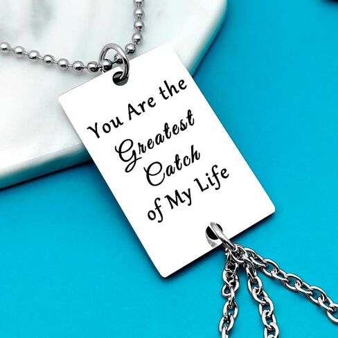 Valentines Gifts Hanging Ornament for Boyfriend Fiance Husband You are The Greatest Catch of My Life Car Mirror Hanging Accessories for Men Anniversary Christmas Birthday Gift in Saudi Arabia
