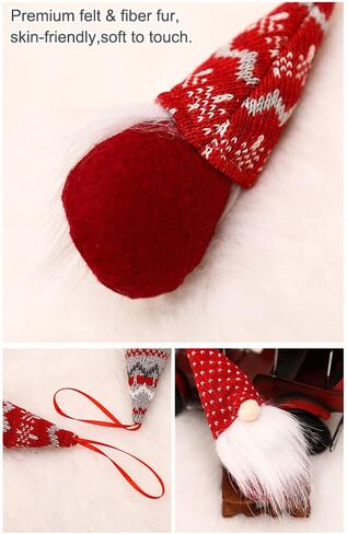 4 Pack Pink Christmas Gnome Ornaments, Cute Swedish Tomte Mini Gnomes Scandinavian Home Decor, Christmas Decorations Hanging Gnomes Ornaments (Group A- Pink) in Saudi Arabia