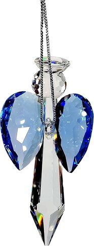 Blue Crystal Guardian Angel Sun Catcher Handmade 2.83 Inch Home Decoration Crystal Ornament Christmas Tree Ornament Guardian Angel in Saudi Arabia