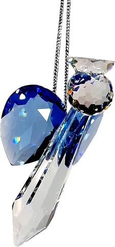 Blue Crystal Guardian Angel Sun Catcher Handmade 2.83 Inch Home Decoration Crystal Ornament Christmas Tree Ornament Guardian Angel in Saudi Arabia