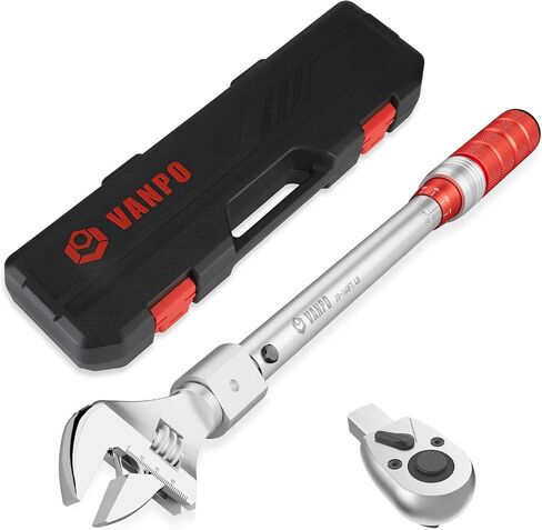 Adjustable Torque Wrench, 10-170 Ft-Lb/13.6-230.5 Nm, 38MM Open End Torque Wrench, 1/2 Inch Drive Torque Wrench with Interchangeable Jaw & Ratchet Head for HVAC, Car, Moto, Heat Pump Piping in Saudi Arabia