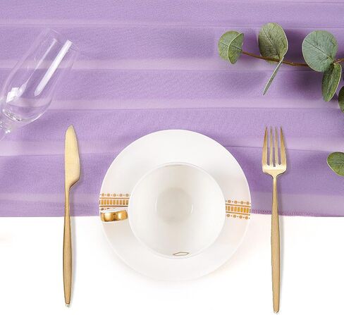 10ft Table Runner 29x120 Inches Romantic Wedding Runner Sheer Bridal Party Decorations (Beige, 1) in Saudi Arabia