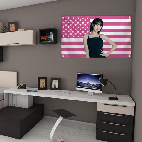 Generic KIM-CHAE*WON Flag 3x5Feet Tapestry Kpop Room Decor For Walls Official Birthday Decorations Cool Wall Decor Art Print in Saudi Arabia
