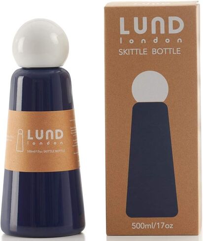 Stainless Steel Water Bottle | 500ml Insulated Water Bottle BPA Free | Cool and Modern Leak Proof Skittle Bottle Flask | Cold for 24+ Hours, Hot for 12 | Sky Blue & Light Grey by Lund London in Saudi Arabia