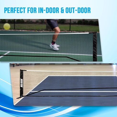 Portable pickleball net-22 FT Regulation Full Size Pickleball Net | Portable pickleball net set System with Carrying bag and 1x extra pickleball net for driveway Backyards in Saudi Arabia