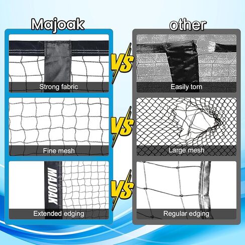 Portable pickleball net-22 FT Regulation Full Size Pickleball Net | Portable pickleball net set System with Carrying bag and 1x extra pickleball net for driveway Backyards in Saudi Arabia