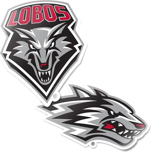 ملصق من الفينيل لجامعة صبار الصحراء في نيو مكسيكو UNM Lobos ملصق من الفينيل لزجاجة مياه للكمبيوتر المحمول وسجل قصاصات السيارة (مجموعة 4 بوصة V1) in Kuwait