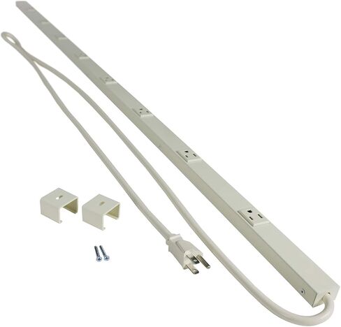 ليجراند Wiremold PM36C Plugmold 40 "مشترك طاقة متعدد المنافذ 6 منافذ مع قاطع دائرة، سلك 6 أقدام، عاجي in Kuwait