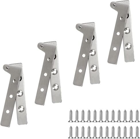 4Pcs 2.5inch 360 Degree rotatable Door Pivot Hinges Cabinet Door Hidden Hinge for Windows Fence Sheds Kitchen gate Closet Cupboards (2.5", 4 Pcs) in Saudi Arabia
