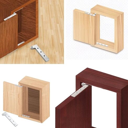 4Pcs 2.5inch 360 Degree rotatable Door Pivot Hinges Cabinet Door Hidden Hinge for Windows Fence Sheds Kitchen gate Closet Cupboards (2.5", 4 Pcs) in Saudi Arabia
