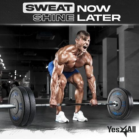 Yes4All 2" Bumper Plate, Olympic Rubber Weight Plate with Steel Hub for WeightLifting, Strength Training (Single, Pair & Set) in Saudi Arabia