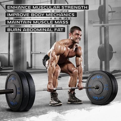 Yes4All 2" Bumper Plate, Olympic Rubber Weight Plate with Steel Hub for WeightLifting, Strength Training (Single, Pair & Set) in Saudi Arabia