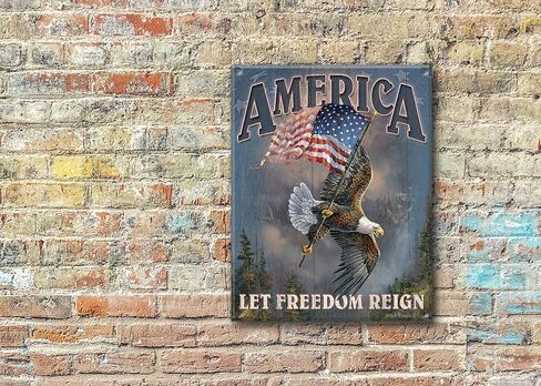 Desperate Enterprises Pledge of Allegiance Tin Sign - Nostalgic Vintage Metal Wall Decor - Made in USA in Saudi Arabia