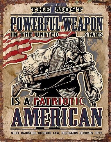 Desperate Enterprises Pledge of Allegiance Tin Sign - Nostalgic Vintage Metal Wall Decor - Made in USA in Saudi Arabia