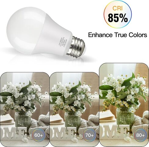 OUTON A19 LED Light Bulb with Remote Control, Efficient 9W LED Bulb (60Watt Equivalent), 810 LM, Dimmable, 3000K-6000K, E26 Base, Light Bulb with Timer for Living Room, Bedroom, 1Bulb & Remote in Saudi Arabia