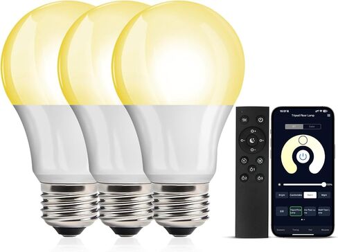OUTON A19 LED Light Bulb with Remote Control, Efficient 9W LED Bulb (60Watt Equivalent), 810 LM, Dimmable, 3000K-6000K, E26 Base, Light Bulb with Timer for Living Room, Bedroom, 1Bulb & Remote in Saudi Arabia