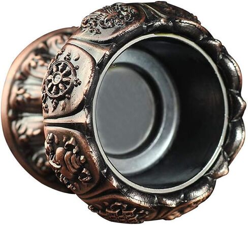 Lotus Flower Votive Tealight Holder, Buddhist Tealight Candle Holder - Tibetan Buddhist Water Offering Cup, Tibetan Oil Lamp Holder Buddhist Supplies for Meditation Buddha Altar, Set of 2 (Bronze) in Saudi Arabia