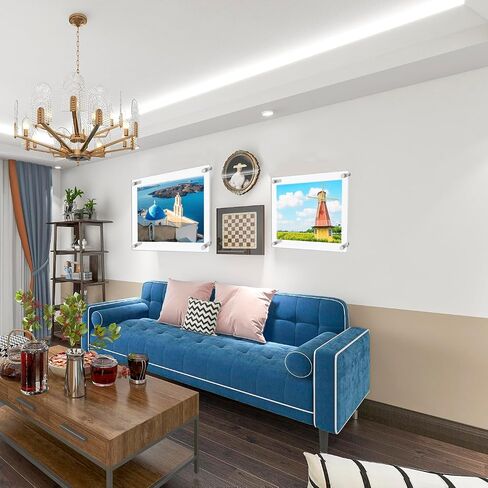 إطار صورة أكريليك مقاس 8 × 10 بين قوسين، 3 عبوات، إطارات صور شفافة للجدار، إطارات صور بدون إطار، مكعبات مربعة شفافة من لوسيت، إطار صورة معلق عائم in Saudi Arabia