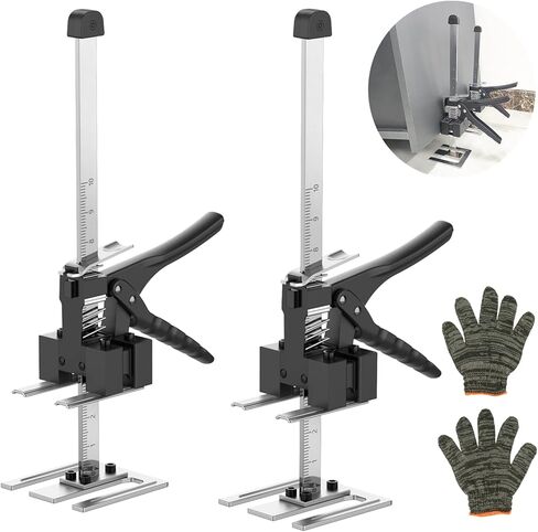 أداة رافعة رفع اليد والذراع لتوفير العمالة من BiJun مقاس 15 بوصة، مقابس رفع الأثاث متعددة الوظائف، أداة رفع اليد مع مستوى لتثبيت مصاعد الحوائط الجافة، والخزانة، والبلاط، والباب، والأثاث.2 حزمة in Kuwait