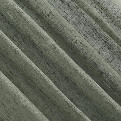 ستارة علوية من مزيج الكتان من نسيج الخيش من Archaeo، مقاس 50 بوصة × 96 بوصة، لون أخضر موس in Kuwait