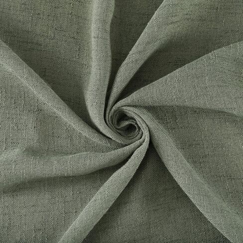 ستارة علوية من مزيج الكتان من نسيج الخيش من Archaeo، مقاس 50 بوصة × 96 بوصة، لون أخضر موس in Kuwait