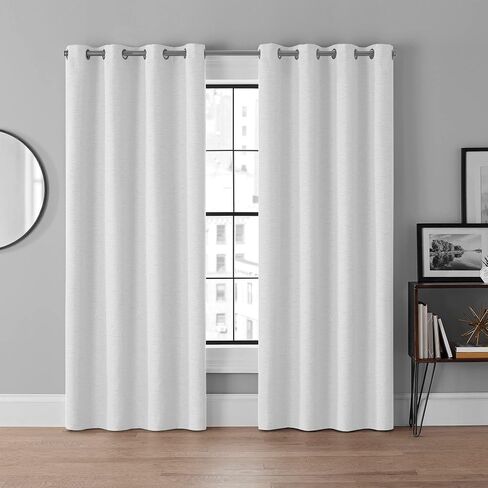 Eclipse Lawson Arm & Hammer Odor Neutralizing Blackout Grommet Window Curtain for Living Room (1 Panel), 50 in x 63 in, Blue in Saudi Arabia