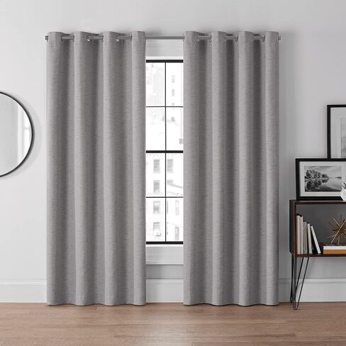 Eclipse Lawson Arm & Hammer Odor Neutralizing Blackout Grommet Window Curtain for Living Room (1 Panel), 50 in x 63 in, Blue in Saudi Arabia